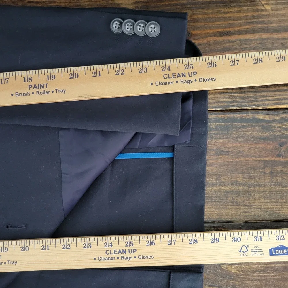 FAIRLANE‎ Men's Sport Coat Blazer Two Button Deep Navy Cotton Spandex Medium